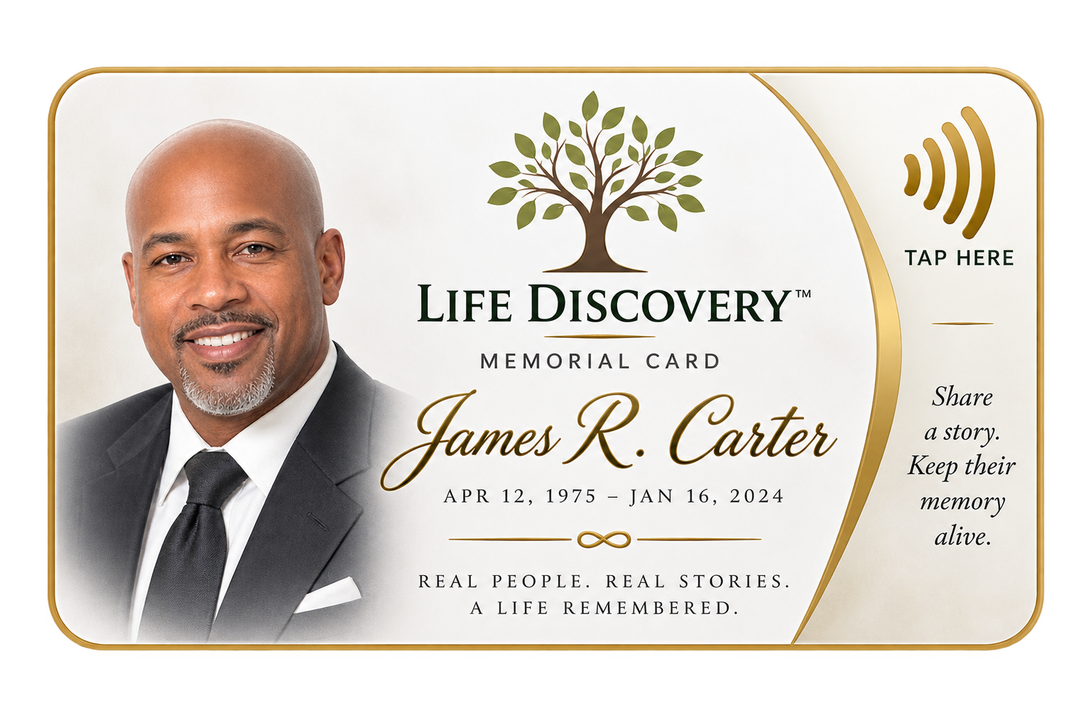 Life Discovery Memorial Card